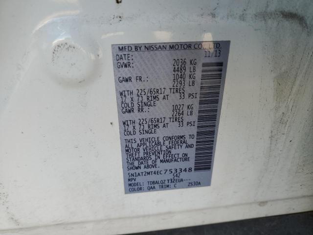 5N1AT2MT4EC753348 Nissan ROGUE S
