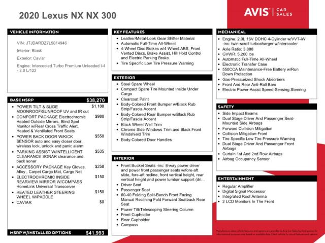 JTJDARDZ7L5014946 Lexus NX 300