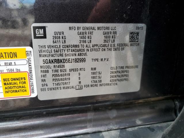 5GAKRBKD5EJ182999 Buick Enclave