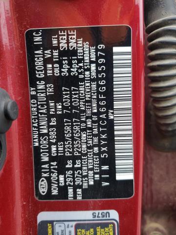 5XYKTCA66FG655979 KIA SORENTO LX