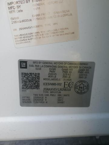 2GNAXVEV1J6258318 Chevrolet Equinox Premier