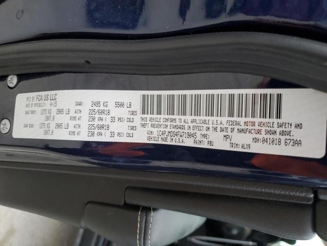 1C4PJMDS4FW719045 Jeep Cherokee Limited