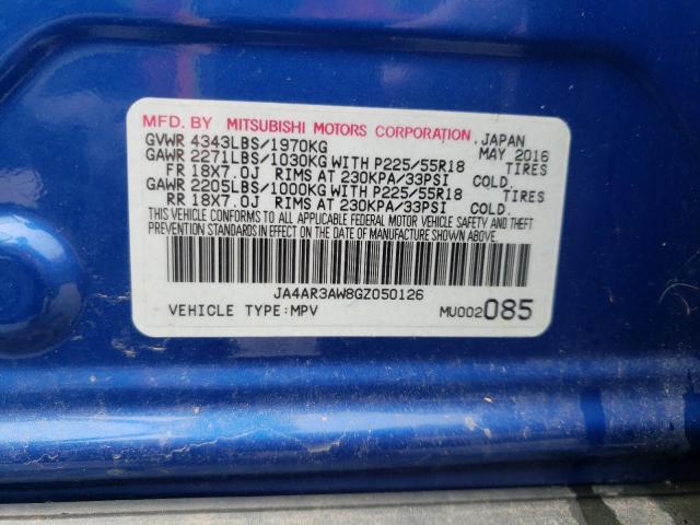 JA4AR3AW8GZ050126 Mitsubishi Outlander Sport Es