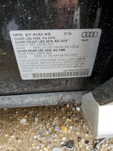 WA1BNAFY5J2216360 Audi Q5 Premium Plus
