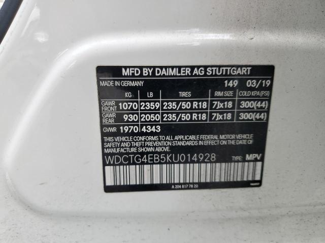 WDCTG4EB5KU014928 Mercedes-Benz GLA 250