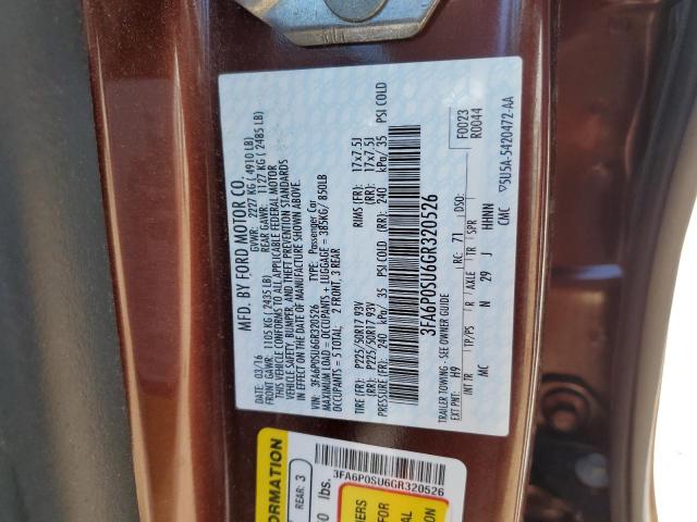 3FA6P0SU6GR320526 Ford Fusion Titanium Phev