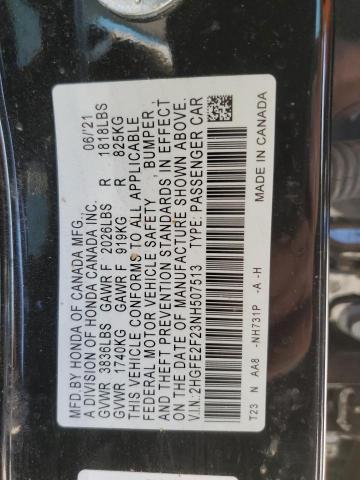 2HGFE2F23NH507513 Honda Civic Lx