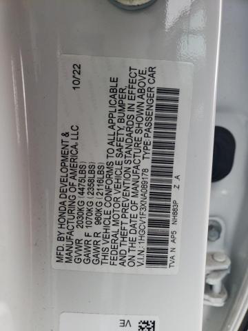1HGCV1F3XNA089178 Honda Accord Sport