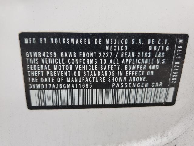 3VWD17AJ6GM411695 Volkswagen Jetta Sport