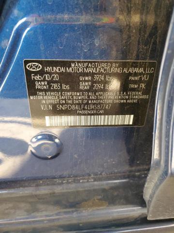 5NPD84LF4LH587747 Hyundai ELANTRA SE