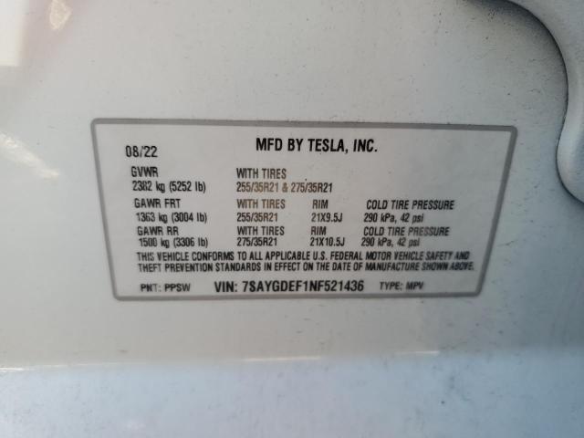 7SAYGDEF1NF521436 Tesla Model Y