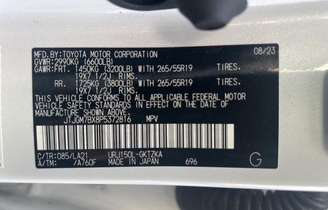 JTJGM7BX8P5372816 Lexus Gx 460 Luxury