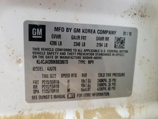 KL4CJASB0KB838870 Buick Encore Preferred