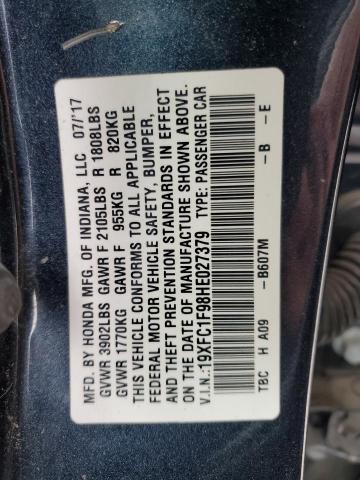 19XFC1F98HE027379 Honda Civic Touring