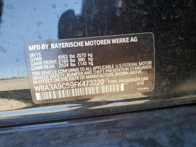 WBA3A9C59FK473220 BMW 335 I