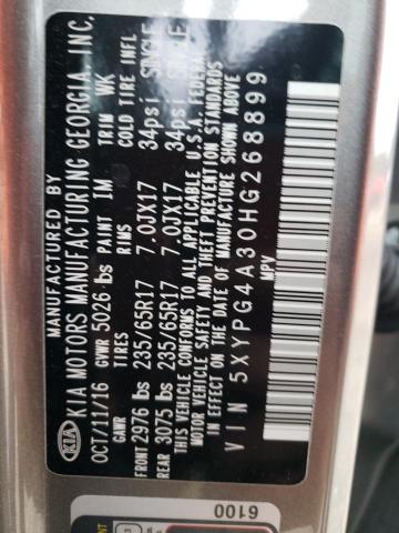 5XYPG4A30HG268899 KIA SORENTO LX
