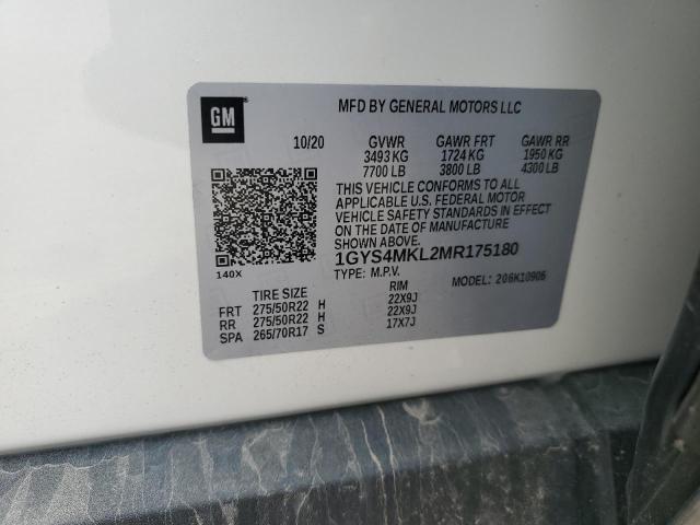 1GYS4MKL2MR175180 Cadillac Escalade Esv Premium Luxury Platinum