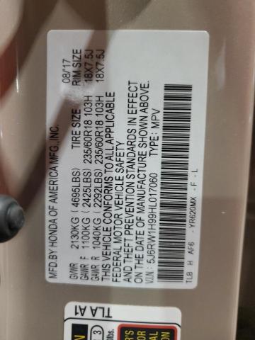 5J6RW1H99HL017060 Honda Cr-v Touring