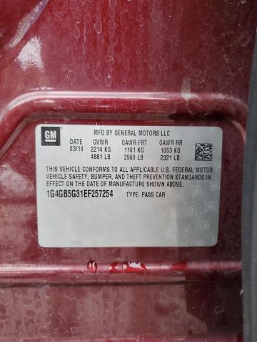1G4GB5G31EF257254 Buick Lacrosse
