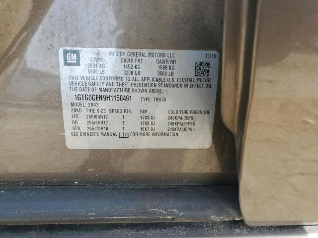 1GTG5CEN9H1150491 GMC CANYON SLE