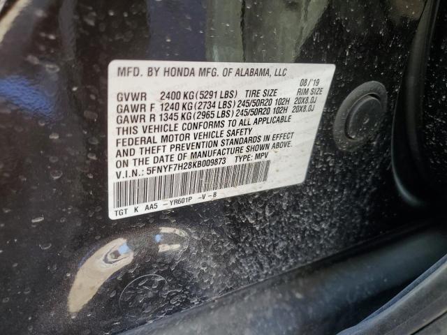5FNYF7H28KB009873 Honda Passport Sport