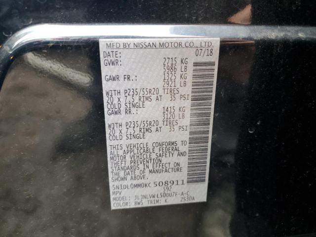 5N1DL0MM0KC508911 Infiniti QX60 LUXE