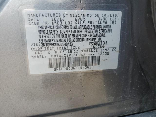3N1CP5CU6JL540433 Nissan KICKS S