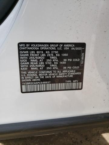 1V2BR2CA5PC548937 Volkswagen ATLAS SEL