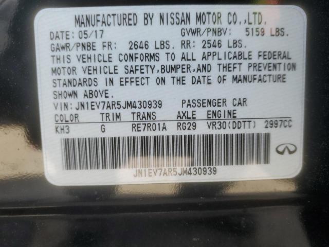 JN1EV7AR5JM430939 Infiniti Q50 LUXE