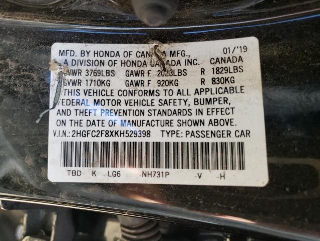 2HGFC2F8XKH529398 Honda Civic Sport