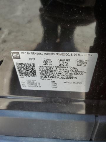 3GNAXKEV1NL309915 Chevrolet EQUINOX LT