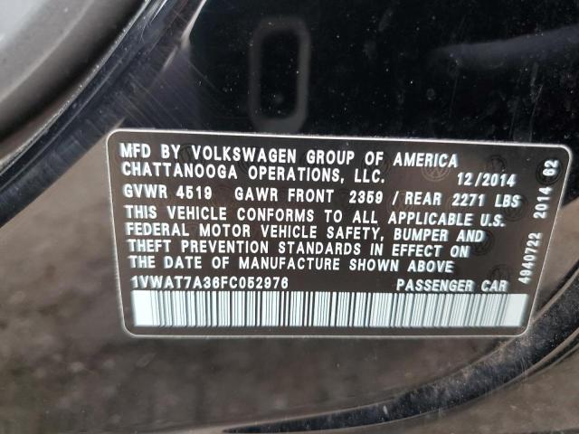 1VWAT7A36FC052976 Volkswagen PASSAT S