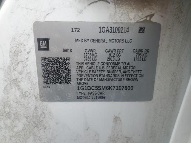 1G1BC5SM6K7107800 Chevrolet CRUZE LS
