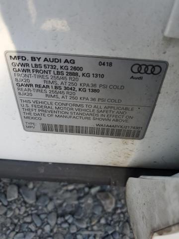 WA1A4AFYXJ2174301 Audi Sq5 Premium Plus