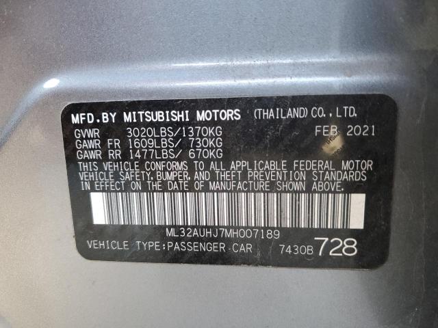 ML32AUHJ7MH007189 Mitsubishi MIRAGE ES