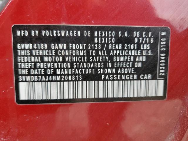 3VWDB7AJ4HM206813 Volkswagen JETTA SE