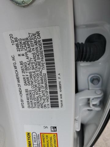 1HGCV3F56MA000332 Honda Accord Hybrid Exl