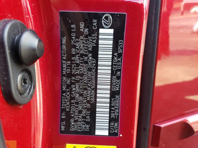 58ABK1GG6HU042497 Lexus ES 350