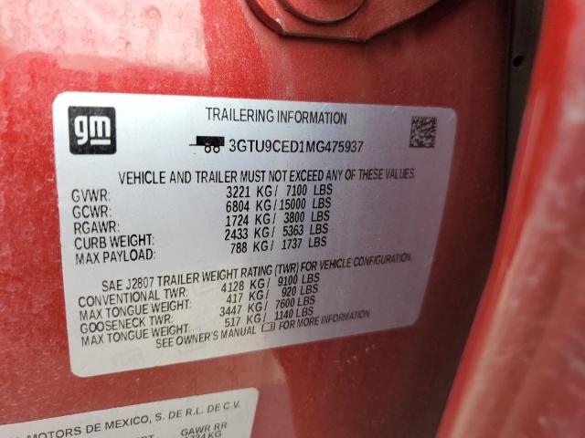 3GTU9CED1MG475937 GMC Sierra K1500 Elevation