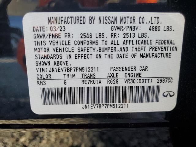 JN1EV7BP7PM512211 Infiniti Q50 LUXE
