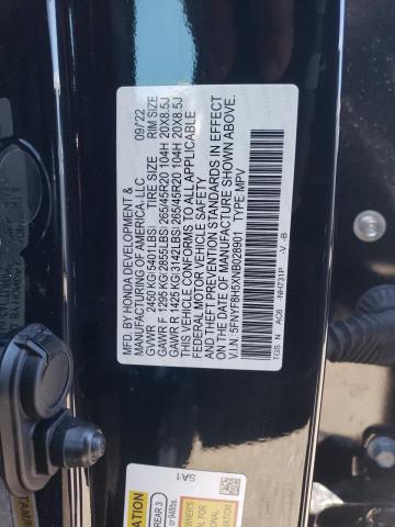 5FNYF8H5XNB028901 Honda Passport Exl