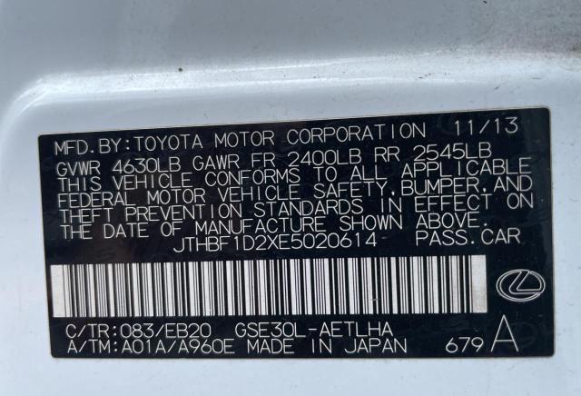 JTHBF1D2XE5020614 Lexus IS 250