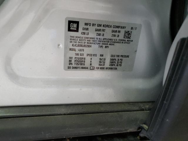 KL4CJBSB0JB529694 Buick Encore Preferred Ii