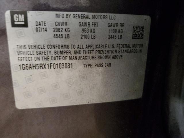 1G6AH5RX1F0103031 Cadillac ATS LUXURY