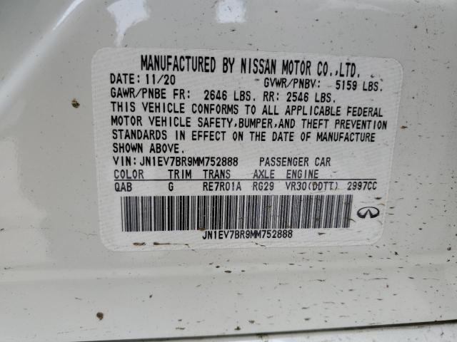 JN1EV7BR9MM752888 Infiniti Q50 LUXE