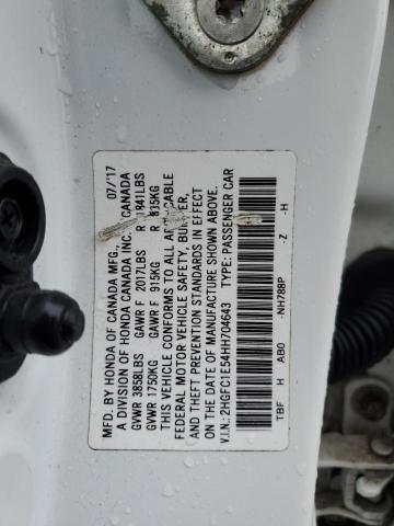2HGFC1E54HH704643 Honda CIVIC SI