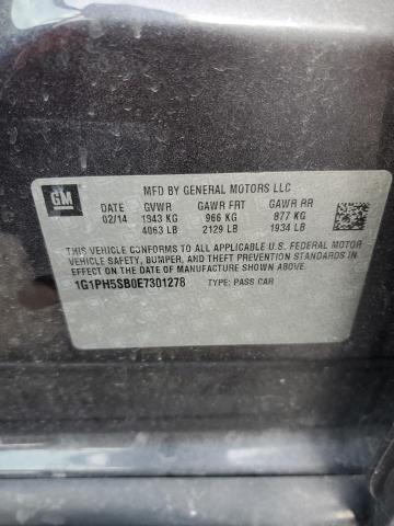 1G1PH5SB0E7301278 Chevrolet CRUZE ECO
