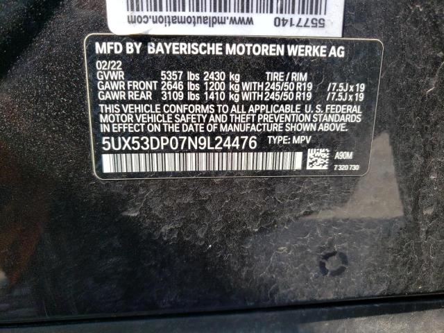 5UX53DP07N9L24476 BMW X3 Xdrive30i