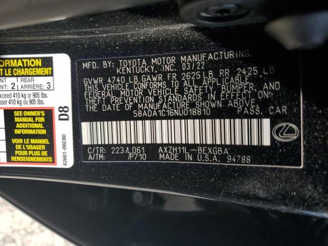 58ADA1C16NU018810 Lexus Es 300h Base