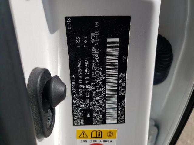 JTJGZKCA2J2002257 Lexus Rx 350 L